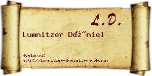 Lumnitzer Dániel névjegykártya